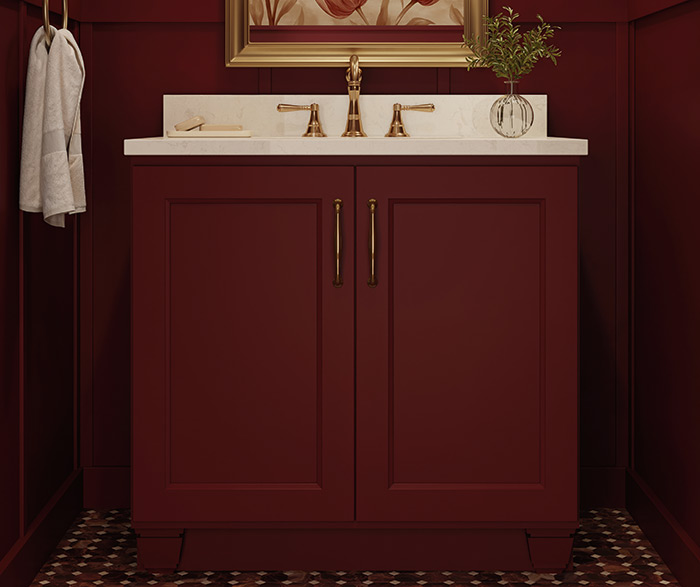 Custom Burgundy Vanity
