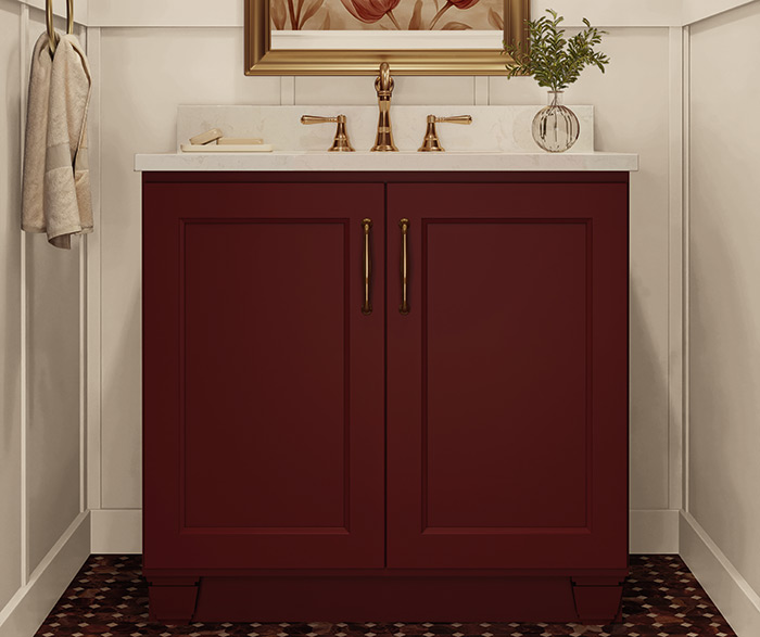 Custom Burgundy Vanity