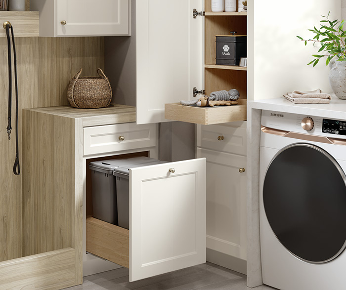 White Laundry Room with Dog Wash Station